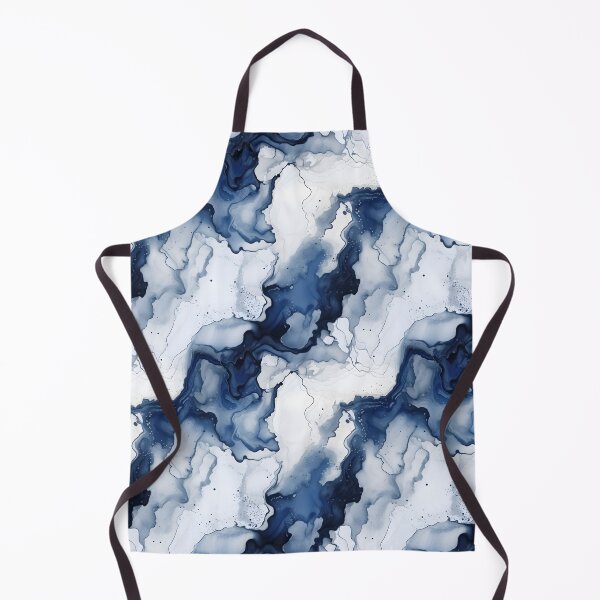Item preview, Navy Abstract Ink Pattern designed and sold by peachculture.