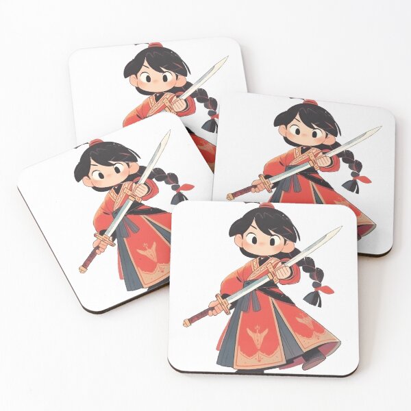 Item preview, Japanese-inspired Cartoon doll with katana designed and sold by Rivanes.