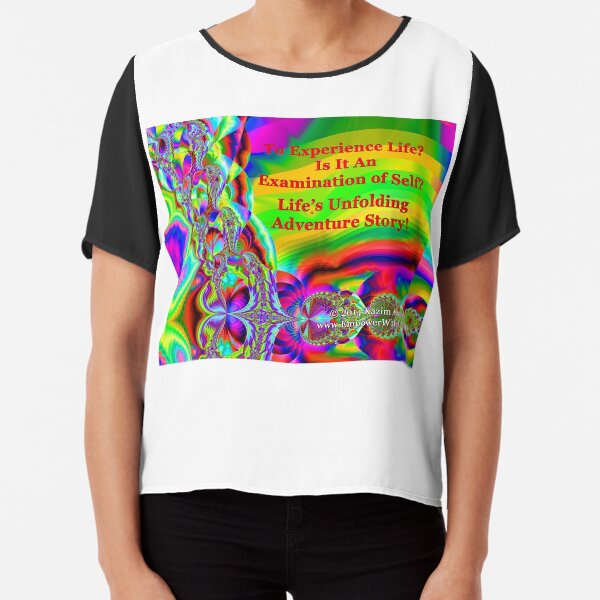 Life's Unfolding Adventure Story Chiffon Top