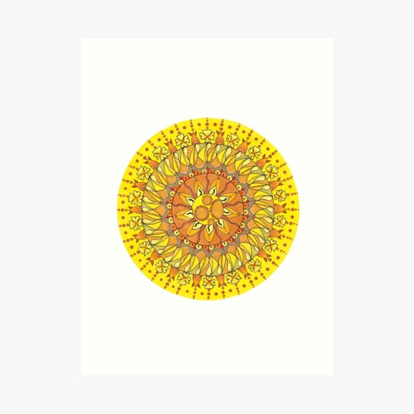 Sunlight mandala Art Print