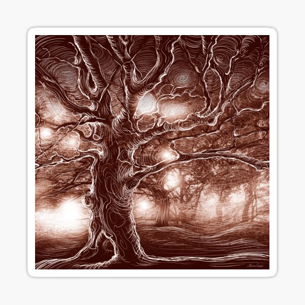 Brown Tree Sticker
