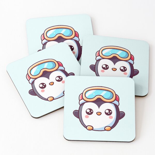 Item preview, Cute Penguin with Goggles - Cartoon Sticker for Ski Lovers designed and sold by Covo Studio.