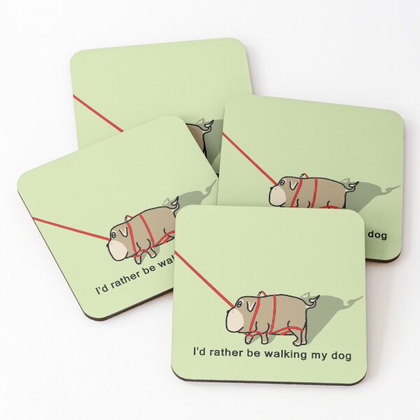 Item preview, I'd rather be walking my dog. designed and sold by notsweettea.