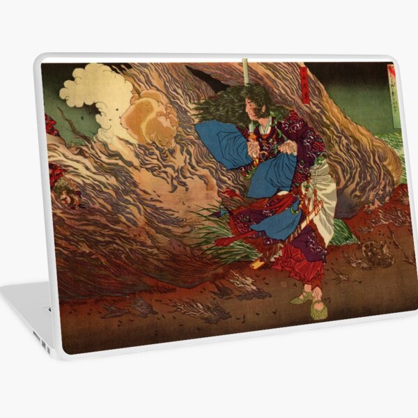 Ukiyo-e print of Samurai on a battlefield Laptop Skin