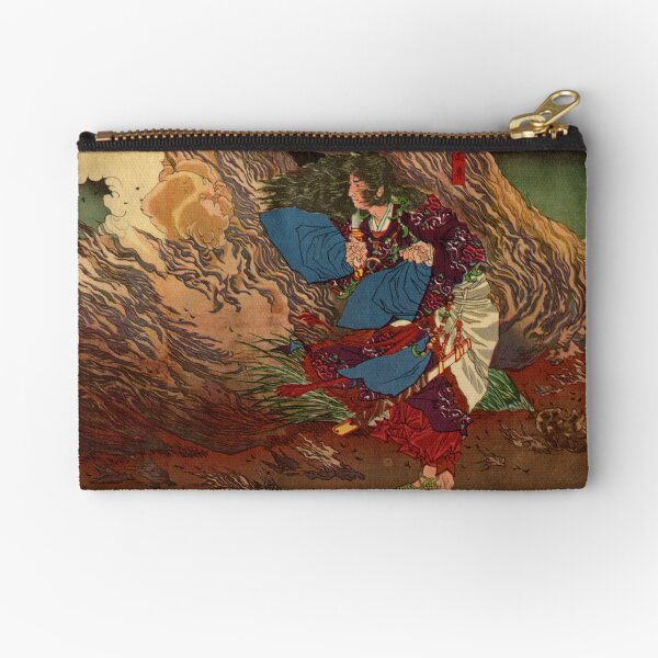 Ukiyo-e print of Samurai on a battlefield Zipper Pouch