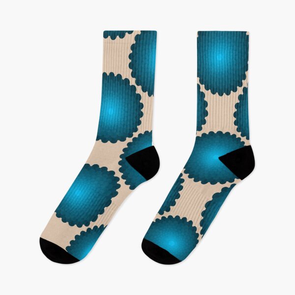 Item preview, Flower blue on beige designed and sold by Zeewind.