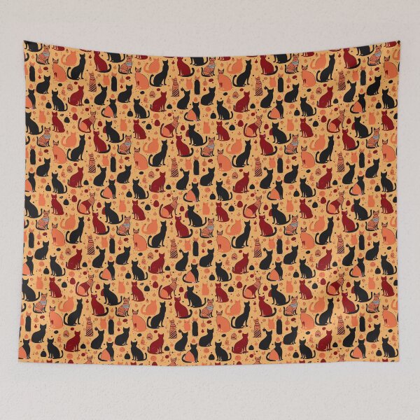 Item preview, Colorful Cats Pattern designed and sold by GoodSamSupplyCo.