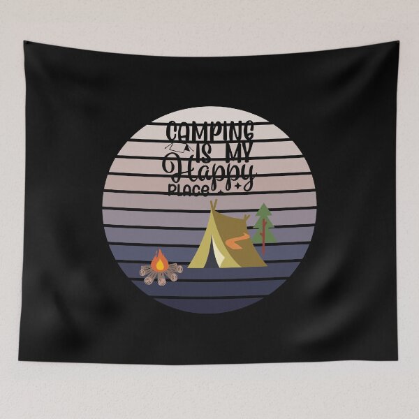 Item preview, Camping is my happy place funny gifts for camping fans designed and sold by ABCreativeShop.