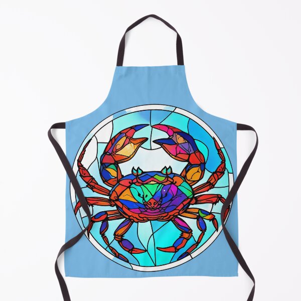 Item preview, Blue Crab Stained Glass design designed and sold by CattyCornerPOD.