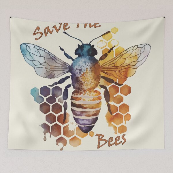 Item preview, Save The Bees - Eco Earth Friendly Conservation Message designed and sold by GVRDesign.