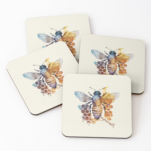 Item preview, Bee / Be Yourself A Bumblebee Watercolor Over Honeycomb  designed and sold by GVRDesign.