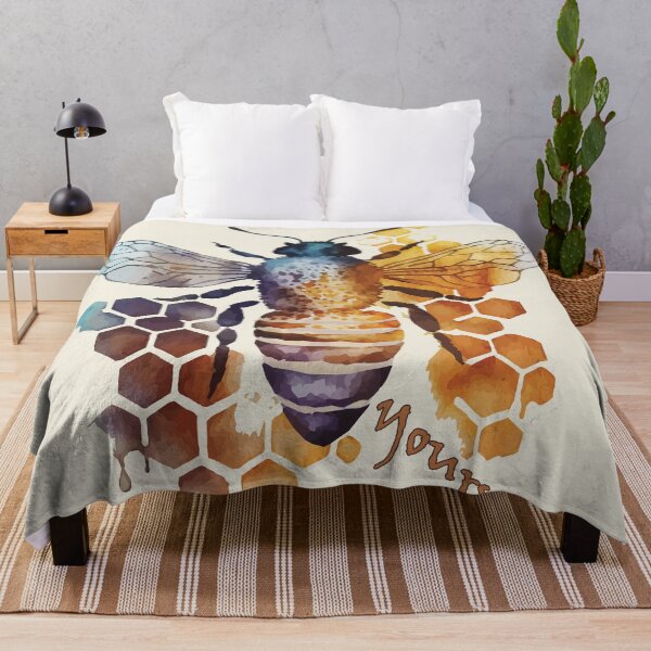 Item preview, Bee / Be Yourself A Bumblebee Watercolor Over Honeycomb designed and sold by GVRDesign.