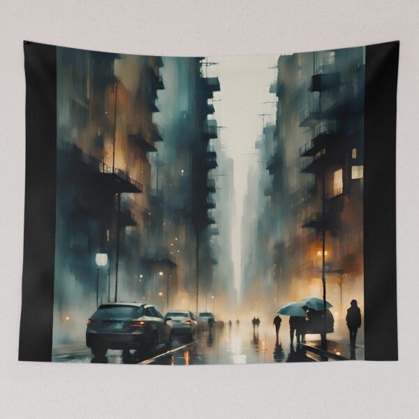 Item preview, Rainy City Street designed and sold by thali6.