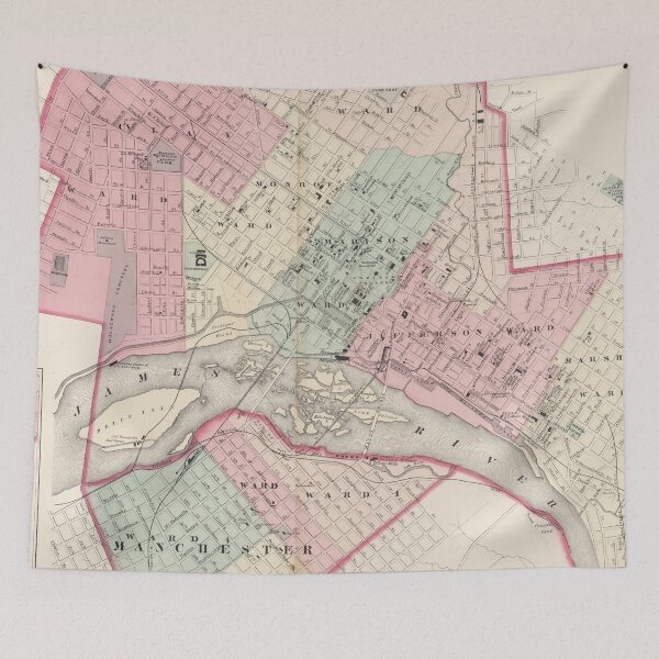 Item preview, Vintage Map of Richmond VA (1878) designed and sold by BravuraMedia.