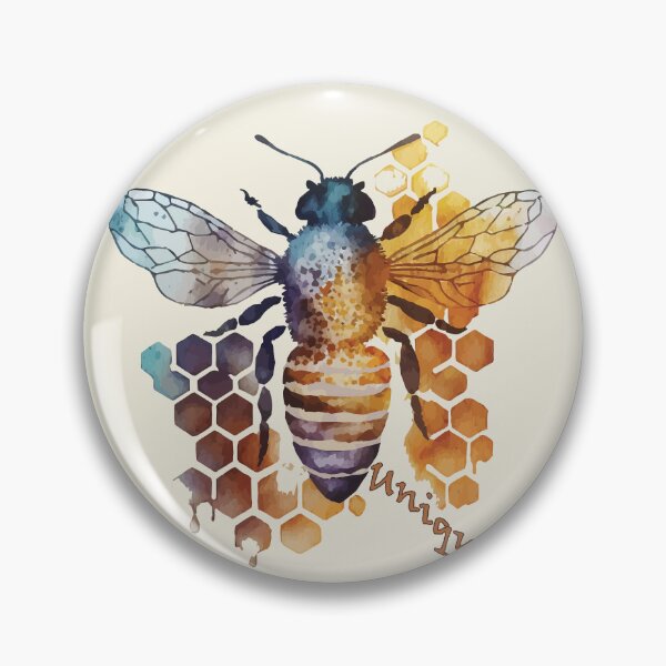 Item preview, Bee / Be Unique A Bumblebee Watercolor Over Honeycomb  designed and sold by GVRDesign.