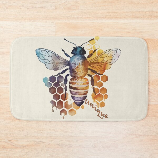 Item preview, Bee / Be Unique A Bumblebee Watercolor Over Honeycomb  designed and sold by GVRDesign.