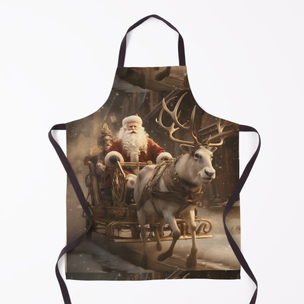 Item preview, Santa Claus is sitting in a chariot with a deers designed and sold by maii7879.