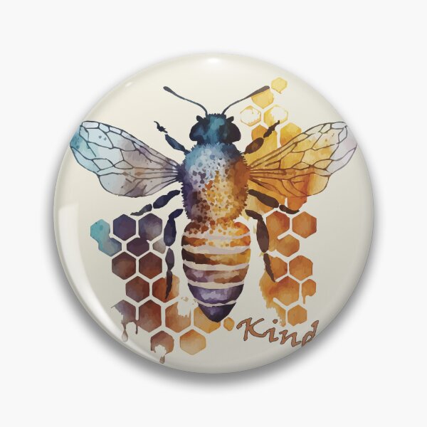 Item preview, Bee / Be Kind A Bumblebee Watercolor Over Honeycomb  designed and sold by GVRDesign.