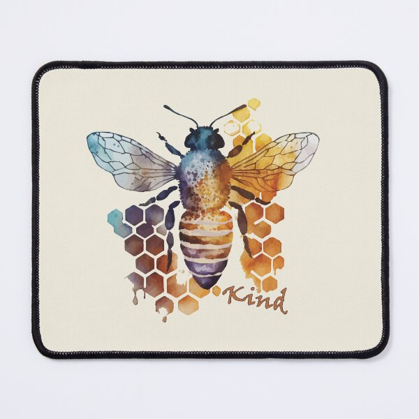Item preview, Bee / Be Kind A Bumblebee Watercolor Over Honeycomb  designed and sold by GVRDesign.
