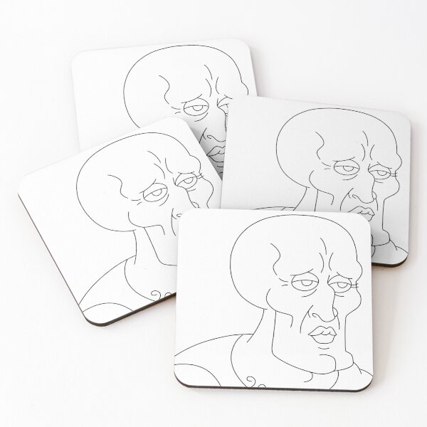 Item preview, Handsome squidward outline designed and sold by TicaCreations.