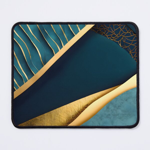 Item preview, Abstract, Geometric, Dark Teal, Teal, Gold, Art Deco, Stripes designed and sold by Golden-Feathers.