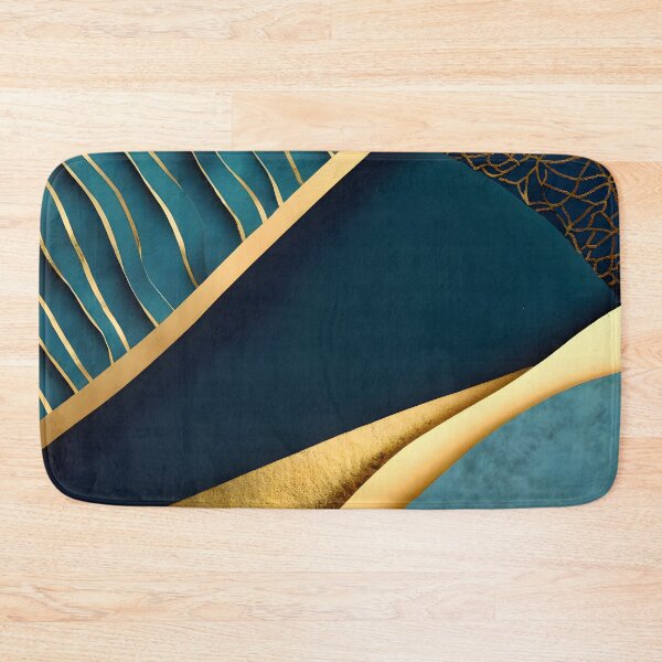 Item preview, Abstract, Geometric, Dark Teal, Teal, Gold, Art Deco, Stripes designed and sold by Golden-Feathers.