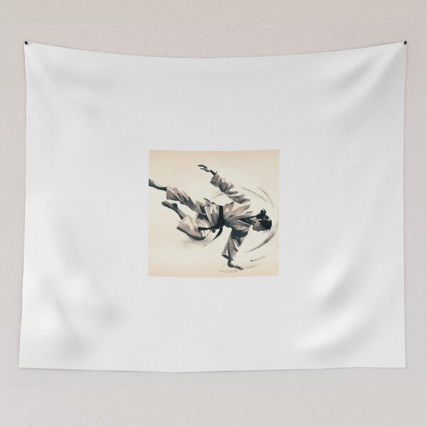 Item preview, : judo, martial arts, monochrome, black and white, throw designed and sold by Martial-Art-23.