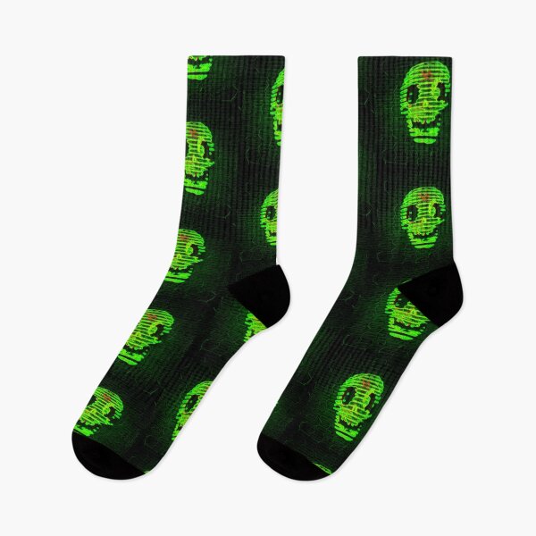 Item preview, Green neon skull designed and sold by Glenbobagins.