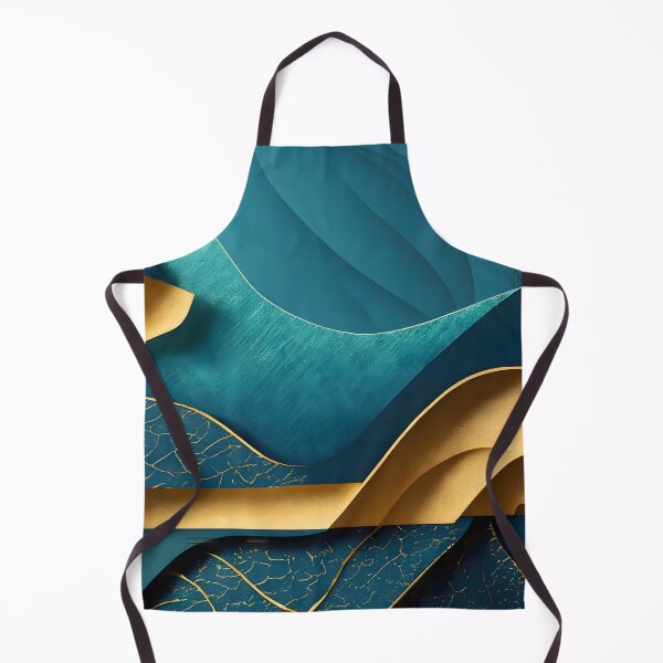 Item preview, Abstract, Geometric, Dark Teal, Teal, Gold, Aquamarine, Turquoise designed and sold by Golden-Feathers.
