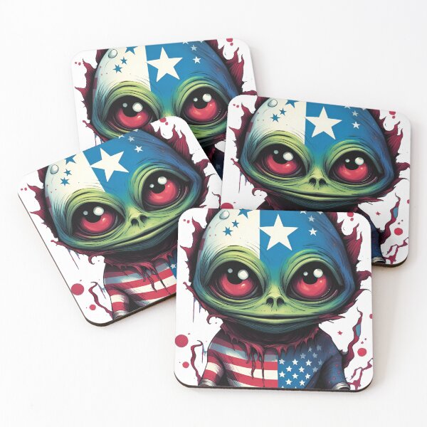 Item preview, alienlove 102 good mood lucky funny skull USA hero designed and sold by alienlove-8.