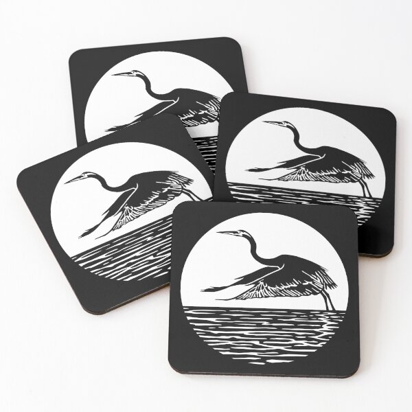 Item preview, Great Blue Heron Flying in Front of Sun designed and sold by LucentJourneys.