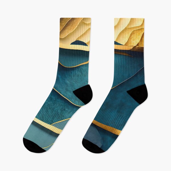 Item preview, Abstract, Geometric, Dark Teal, Teal, Gold, Turquoise designed and sold by Golden-Feathers.