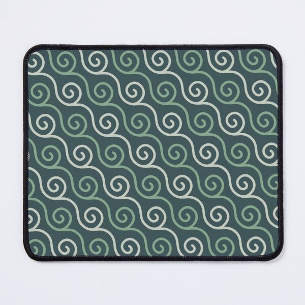 Item preview, Teal Soft Mint Spirals Curled Tendrils Swirls Curves Old-world Ancient Classical Vines Cyclone Whirlpool designed and sold by PenguinForests.