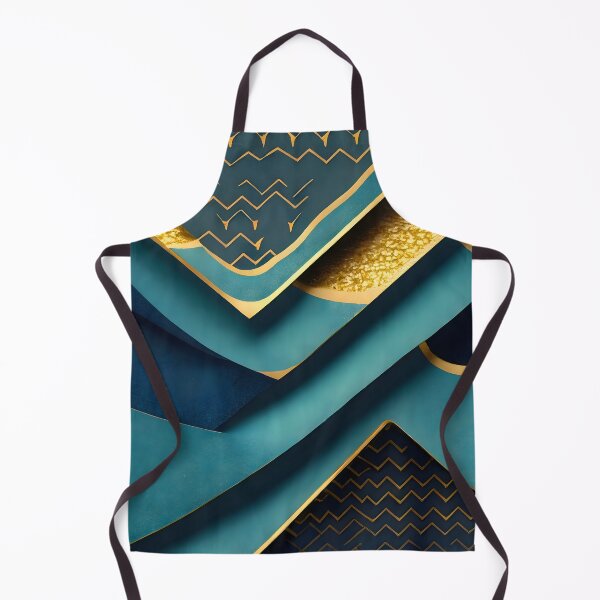 Item preview, Abstract, Geometric, Dark Teal, Teal, Gold, Turquoise, Art Deco, Dark Blue, Pool Blue designed and sold by Golden-Feathers.