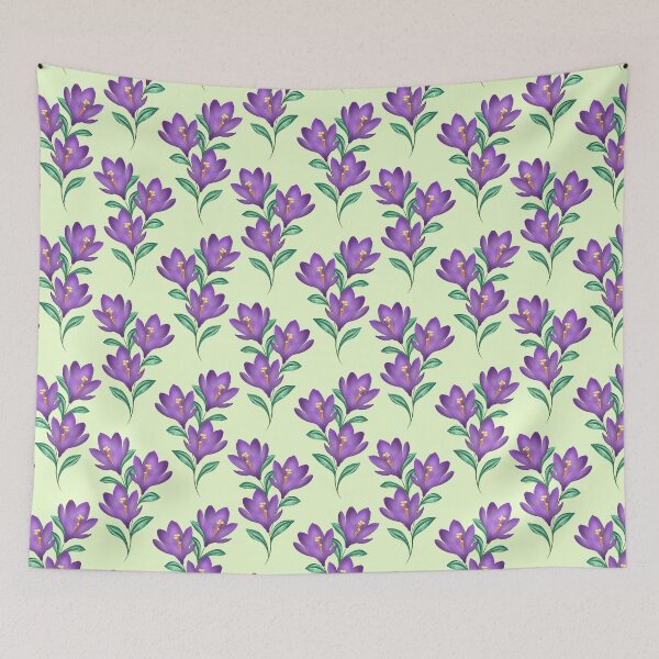 Item preview, Crocus Floral - Blue designed and sold by JaselviiStudio.