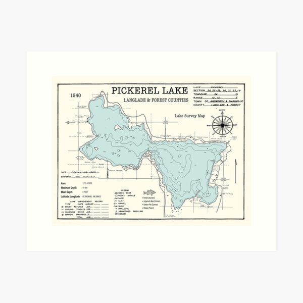 Item preview, Pickerel Lake WI Langlade and Forest Counties  designed and sold by Jean Plout.