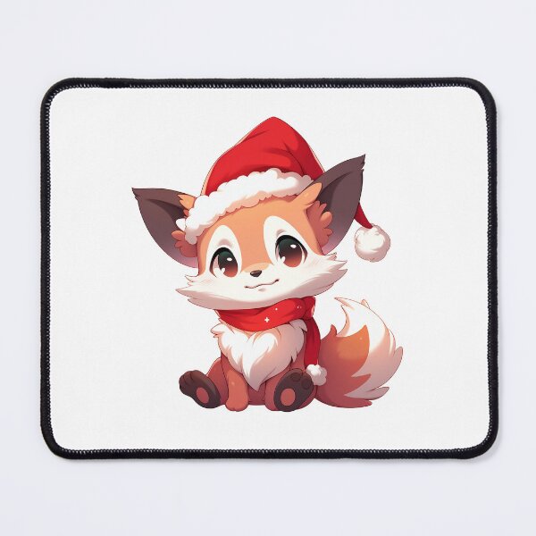 Item preview, Cute Fox with a Santa Hat designed and sold by LittleRedOak.