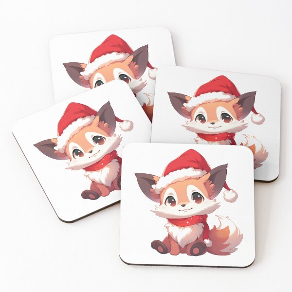 Item preview, Cute Fox with a Santa Hat designed and sold by LittleRedOak.