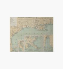 Vintage US Gulf of Mexico Lighthouse Map (1898) Art Board