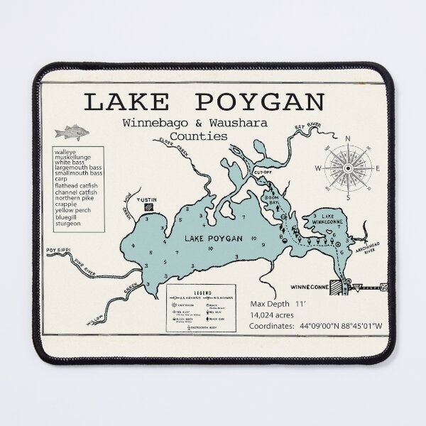 Item preview, Poygan Lake WI Waushara and Winnebago Counties designed and sold by Jean Plout.