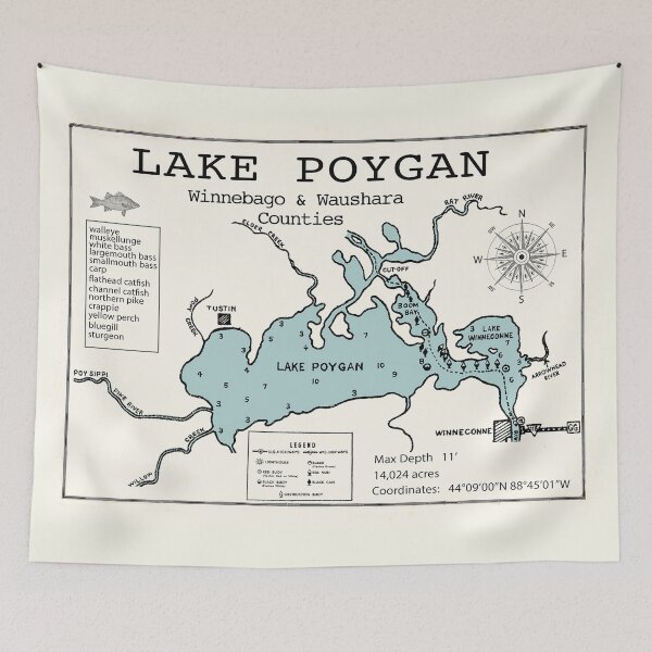 Item preview, Poygan Lake WI Waushara and Winnebago Counties  designed and sold by Jean Plout.