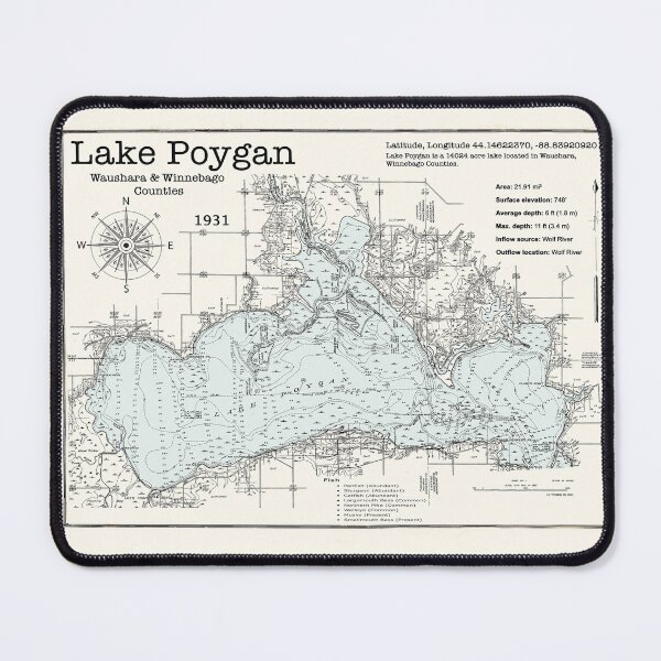 Item preview, Poygan Lake 1931 WI Waushara and Winnebago Counties designed and sold by Jean Plout.
