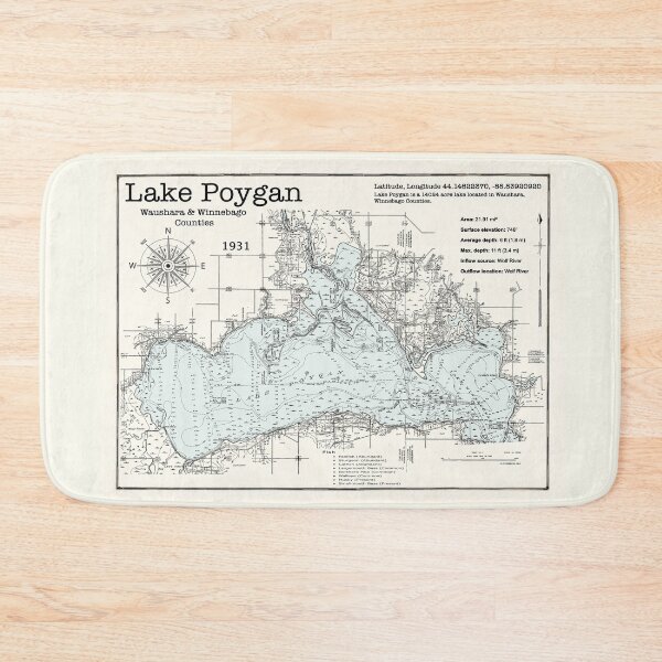 Item preview, Poygan Lake 1931 WI Waushara and Winnebago Counties  designed and sold by Jean Plout.