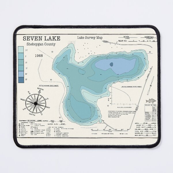 Item preview, Seven Lake WI Sheboygan County  designed and sold by Jean Plout.