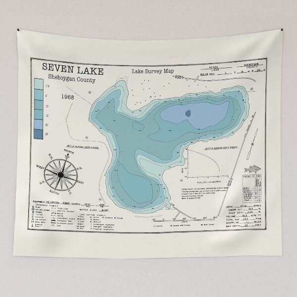 Item preview, Seven Lake WI Sheboygan County  designed and sold by Jean Plout.