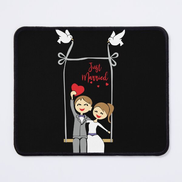 Item preview, just married heart in hand designed and sold by FlamingProjekt.