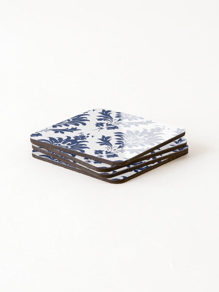 Thumbnail 4 of 5, Coasters (Set of 4), Damask Pattern designed and sold by SideSignal.