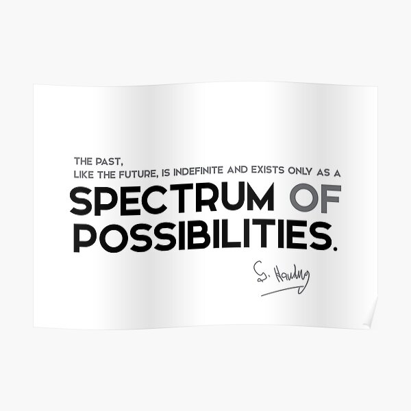 spectrum of possibilities - stephen hawking Poster