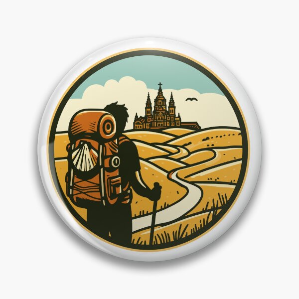 Item preview, Buen Camino, Peregrino! Camino de Santiago - Shirt, Sticker, Hat, Mug, Pin, Hoodie, etc designed and sold by cloudhiker.