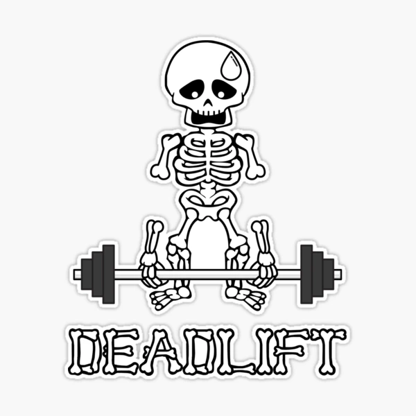 Skeleton Weightlifting Workout Gifts Sticker for Sale by KingMasterStore